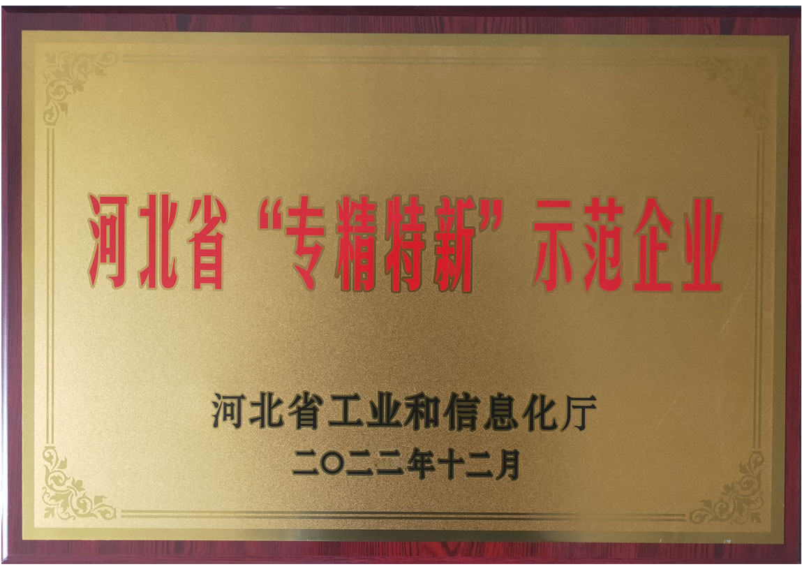 省“專精特新”示范企業(yè)